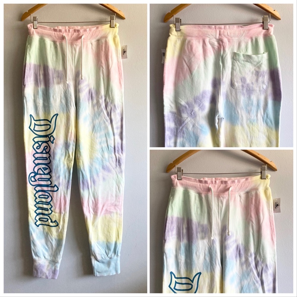 Disneyland Parks Mens Tie Dye Pastel Joggers